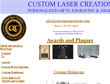 Tablet Screenshot of customlasercreations.com